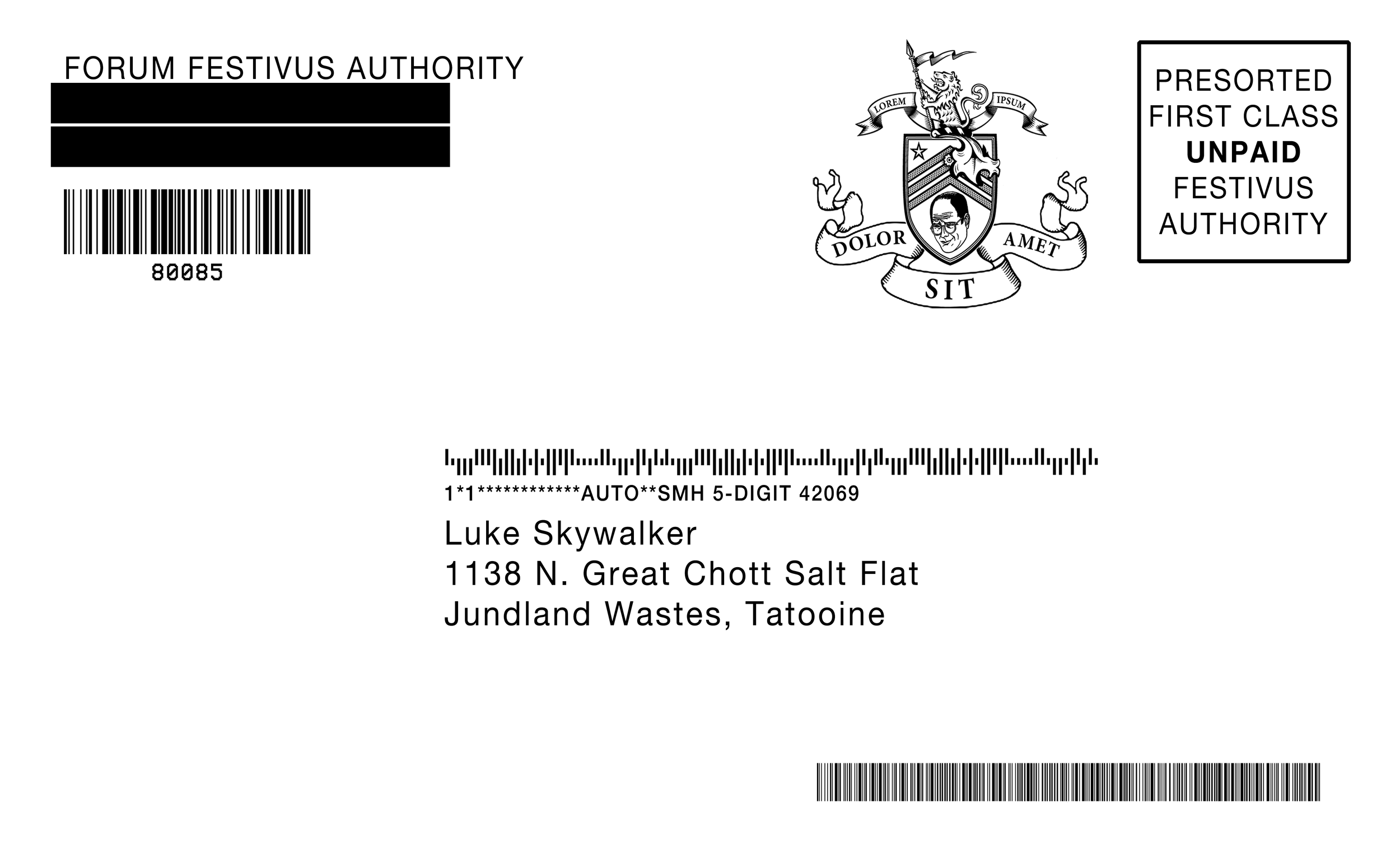 The goal with this invitation was to see how real the experience could feel while still being recognizably parodical. Familiar seals and sigils from the 2018 season were used as well as scannable barcodes.